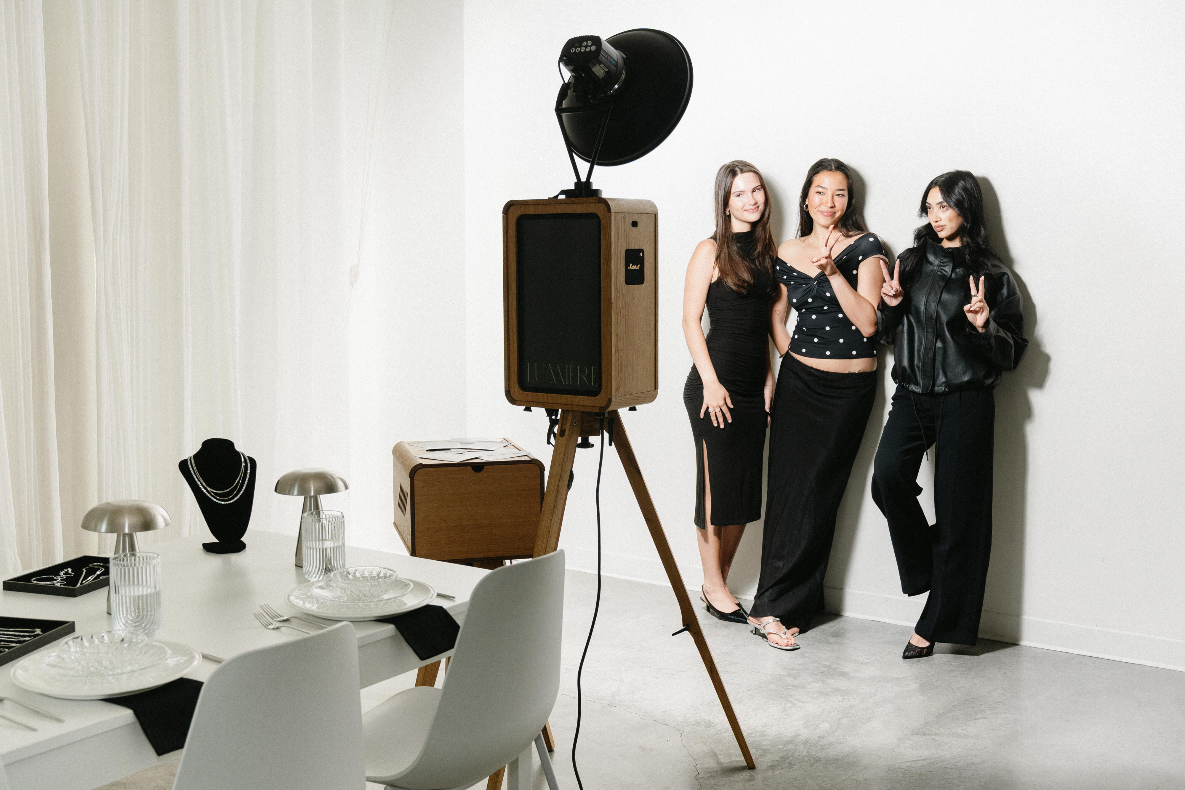 Lumiere photo booth setup